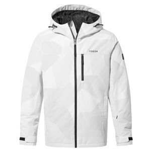 TOG24 Mens Palisade Pixel Camo Ski Jacket / Light Grey